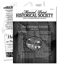 Mineral Point Historical Society, Newsletter Sample